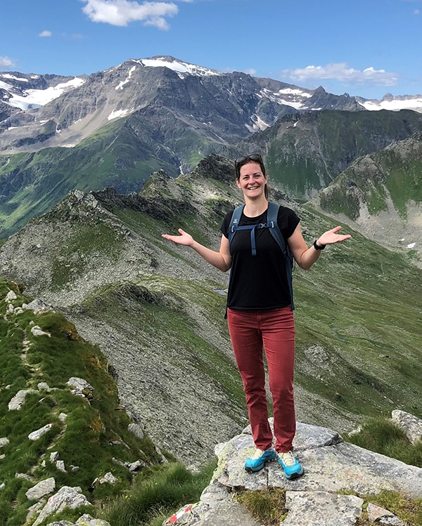 Anett Jakab beim wandern